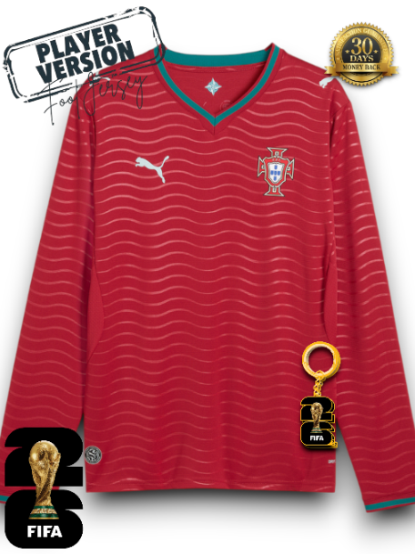Portugal World Cup 2026 Jersey Player Version - Long Sleeve