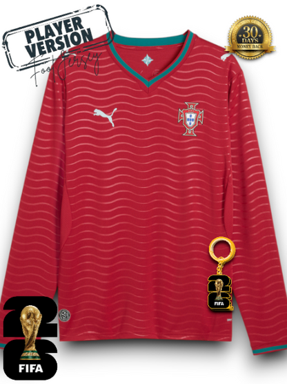 Portugal World Cup 2026 Jersey Player Version - Long Sleeve