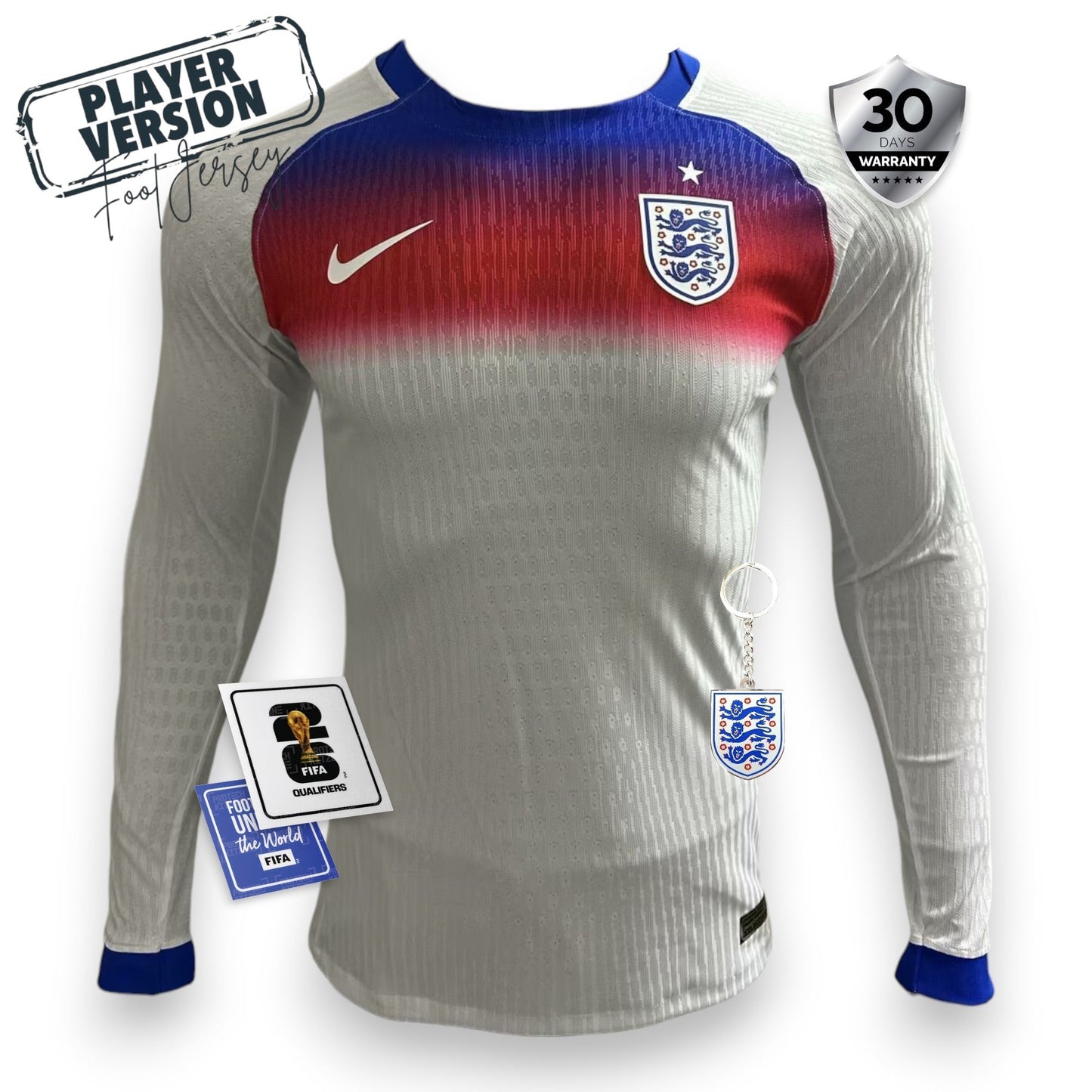 England Player Home Jersey 2025/2026 - Long Sleeve