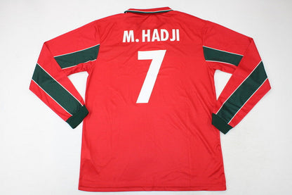 Morocco 1998 Away Red Retro Jersey - Long Sleeve