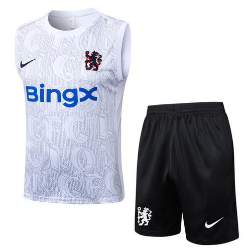 Chelsea Kit Pre Match Jersey + Shorts - No Sleeve 25/26