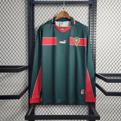 Morocco 1998 Away Green Retro Jersey - Long Sleeve