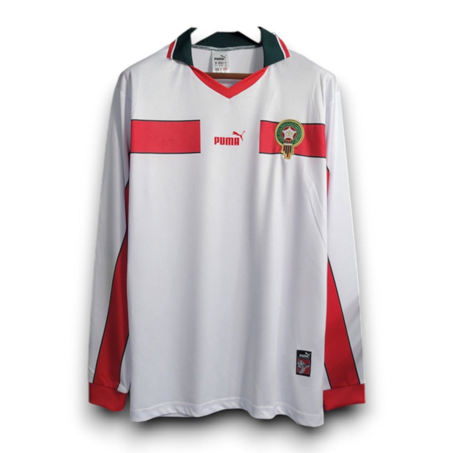 Morocco 1998 Away White Retro Jersey - Long Sleeve