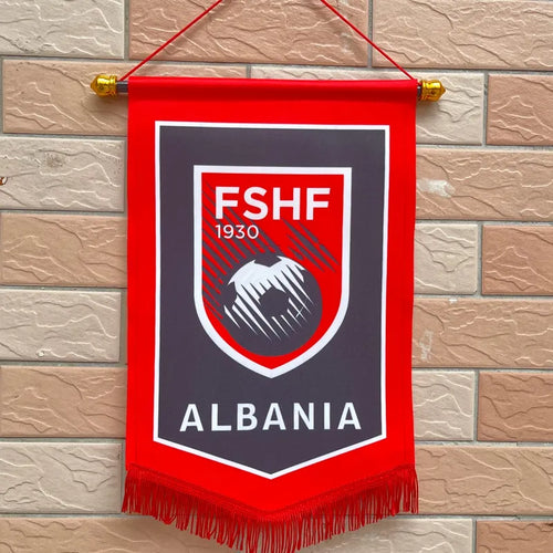 Albania Team Banners Polyester 40*28cm Size